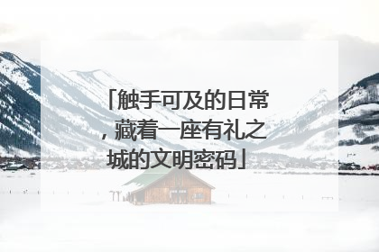 触手可及的日常，藏着一座有礼之城的文明密码