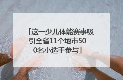 这一少儿体能赛事吸引全省11个地市500名小选手参与