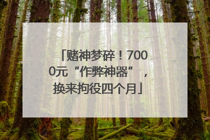 赌神梦碎！7000元“作弊神器”，换来拘役四个月
