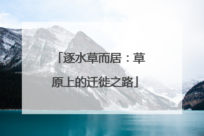 逐水草而居：草原上的迁徙之路