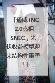 通威TNC 2.0亮相SNEC，光伏收益模型迎来结构性重塑！