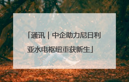 通讯｜中企助力尼日利亚水电枢纽重获新生