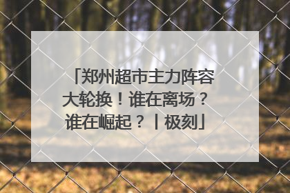 郑州超市主力阵容大轮换！谁在离场？谁在崛起？丨极刻