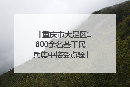 重庆市大足区1800余名基干民兵集中接受点验