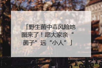 野生菌中毒风险地图来了！愿大家亲“菌子”远“小人”
