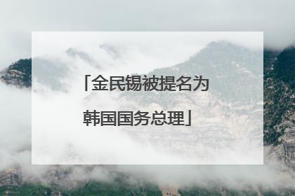 金民锡被提名为韩国国务总理