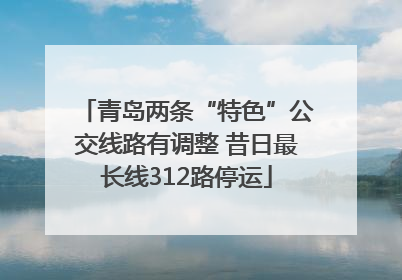 青岛两条“特色”公交线路有调整 昔日最长线312路停运