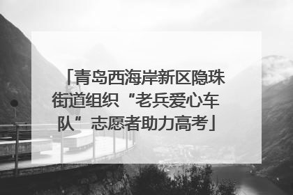 青岛西海岸新区隐珠街道组织“老兵爱心车队”志愿者助力高考