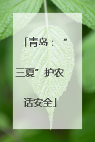 青岛：“三夏”护农话安全