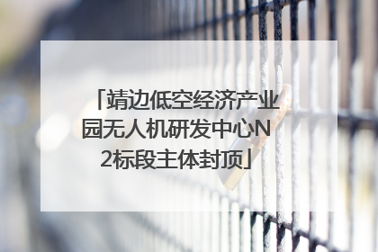 靖边低空经济产业园无人机研发中心N2标段主体封顶