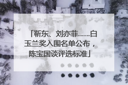 靳东、刘亦菲……白玉兰奖入围名单公布，陈宝国谈评选标准