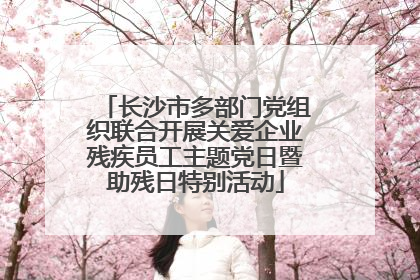 长沙市多部门党组织联合开展关爱企业残疾员工主题党日暨助残日特别活动