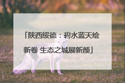 陕西绥德：碧水蓝天绘新卷 生态之城展新颜