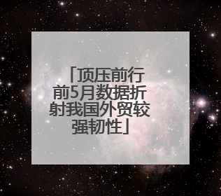 顶压前行 前5月数据折射我国外贸较强韧性