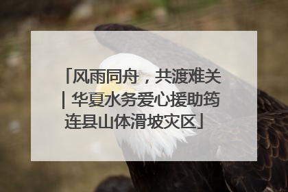 风雨同舟，共渡难关｜华夏水务爱心援助筠连县山体滑坡灾区