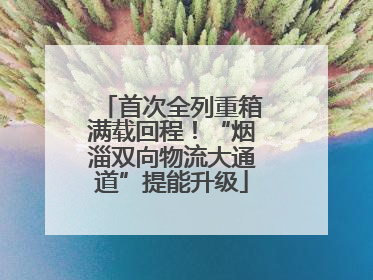 首次全列重箱满载回程！“烟淄双向物流大通道”提能升级