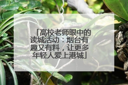 高校老师眼中的读城活动：烟台有趣又有料，让更多年轻人爱上港城