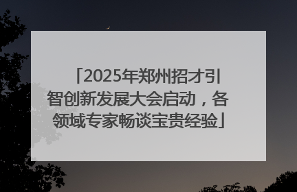 2025年郑州招才引智创新发展大会启动，各领域专家畅谈宝贵经验