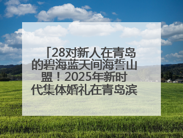 28对新人在青岛的碧海蓝天间海誓山盟！2025年新时代集体婚礼在青岛滨海国际中心文明实践广场举行