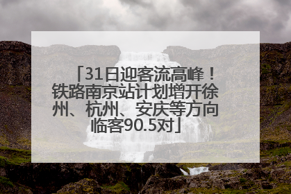 31日迎客流高峰！铁路南京站计划增开徐州、杭州、安庆等方向临客90.5对