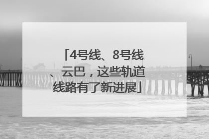 4号线、8号线、云巴，这些轨道线路有了新进展
