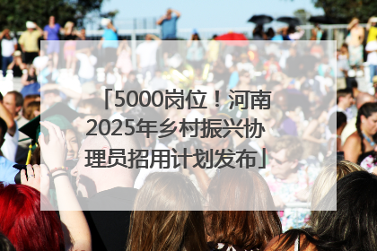 5000岗位！河南2025年乡村振兴协理员招用计划发布