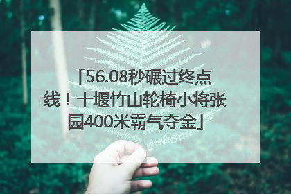 56.08秒碾过终点线！十堰竹山轮椅小将张园400米霸气夺金