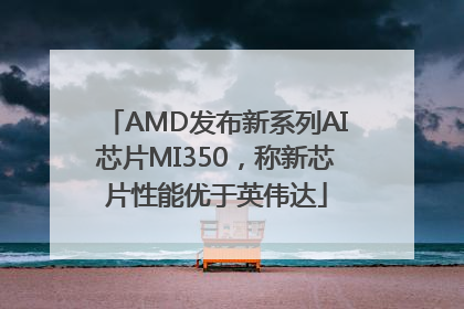 AMD发布新系列AI芯片MI350，称新芯片性能优于英伟达