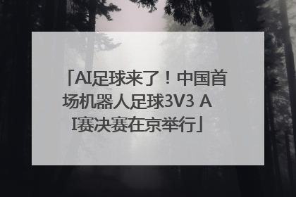 AI足球来了！中国首场机器人足球3V3 AI赛决赛在京举行