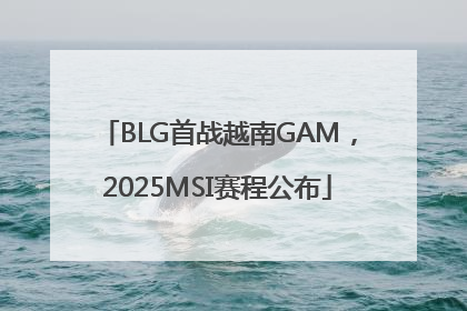 BLG首战越南GAM，2025MSI赛程公布